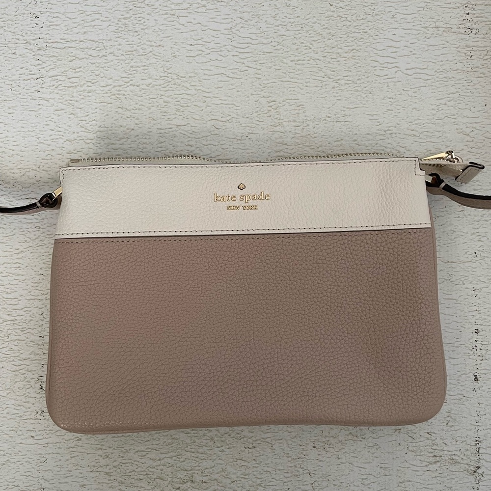Kate Spade Crossbody Purse White Tan